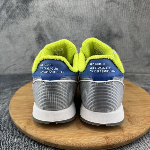 Reebok Classic Leather Shoes Mens Size 10.5 Gray Neon Concept Sample 005 EH1036 - Picture 6 of 11